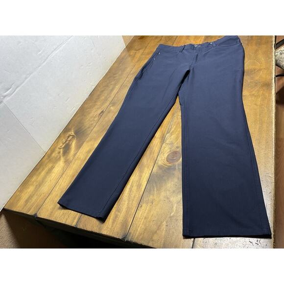 FootJoy FJ Performance Golf Pants Mens 34x30 Navy Athletic Fit 5 Pocket Stretch - Picture 1 of 11